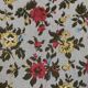 Antique Louis XV style shepherdess armchair in floral flocked fabric
