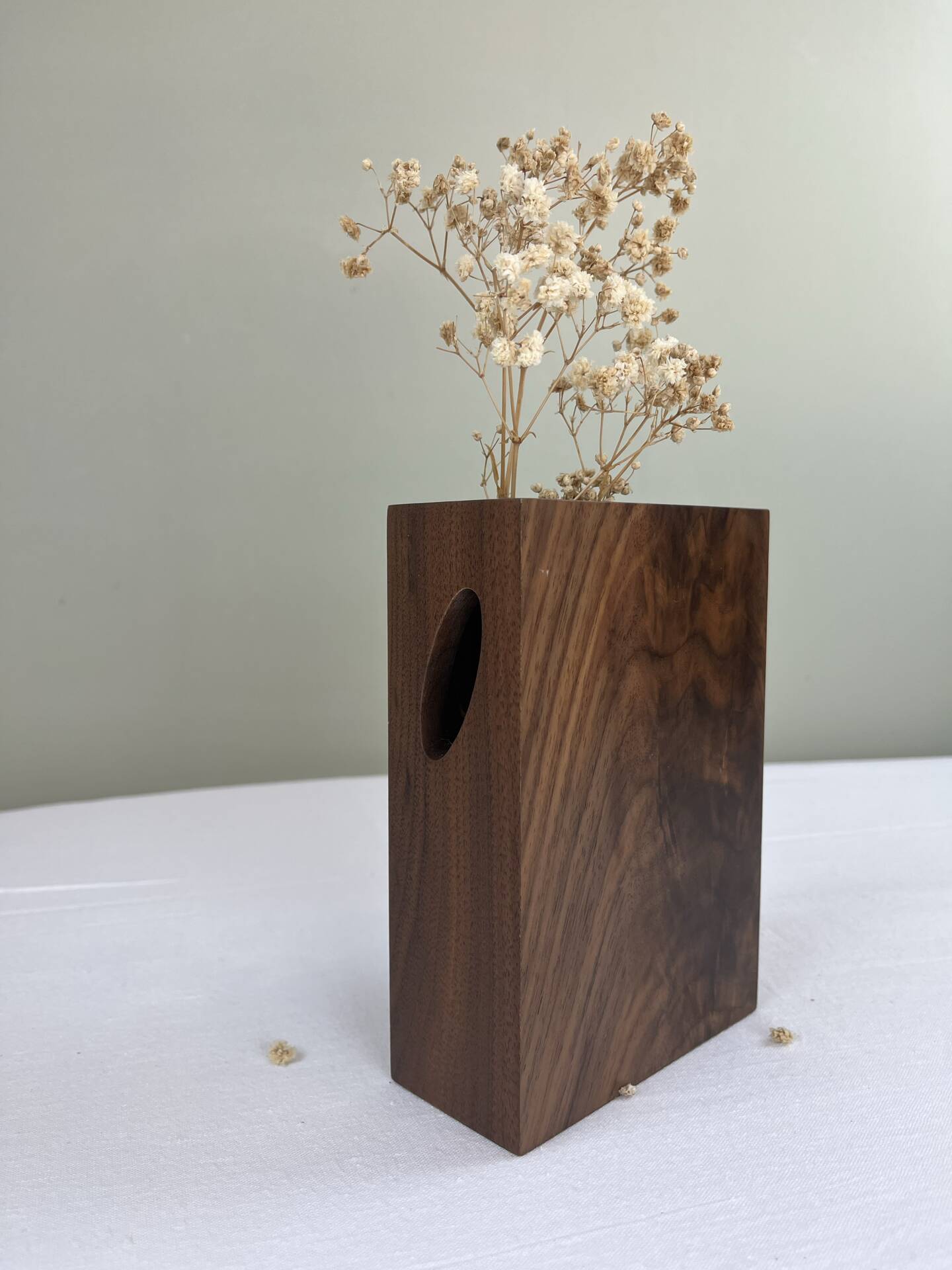 Minimalist design wooden vase