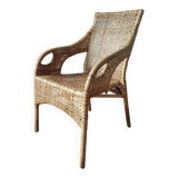 Fauteuil vintage en rotin de Maria Vinka pour Ikéa