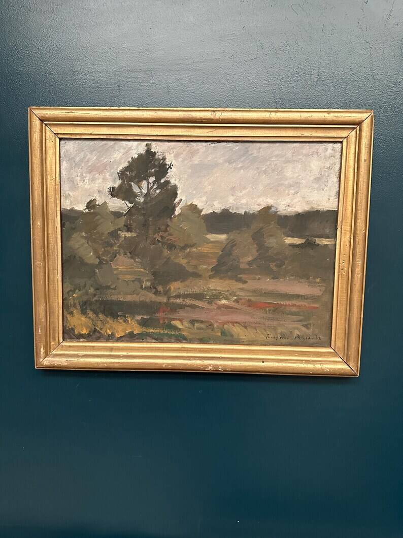 Original Swedish Oil on Canvas – "Landscape" by Tornqvist – Signed – Dated 1932 – Framed