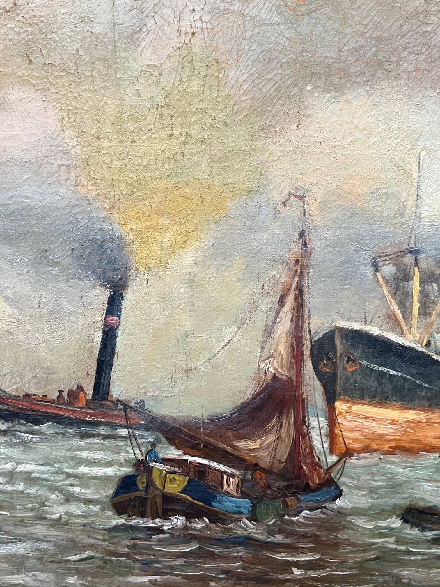 Alfred Jansen (1859-1935). "Seascape".