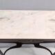 Vintage beech console table with portuguese pink marble top, italy