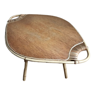 Vintage rattan coffee table