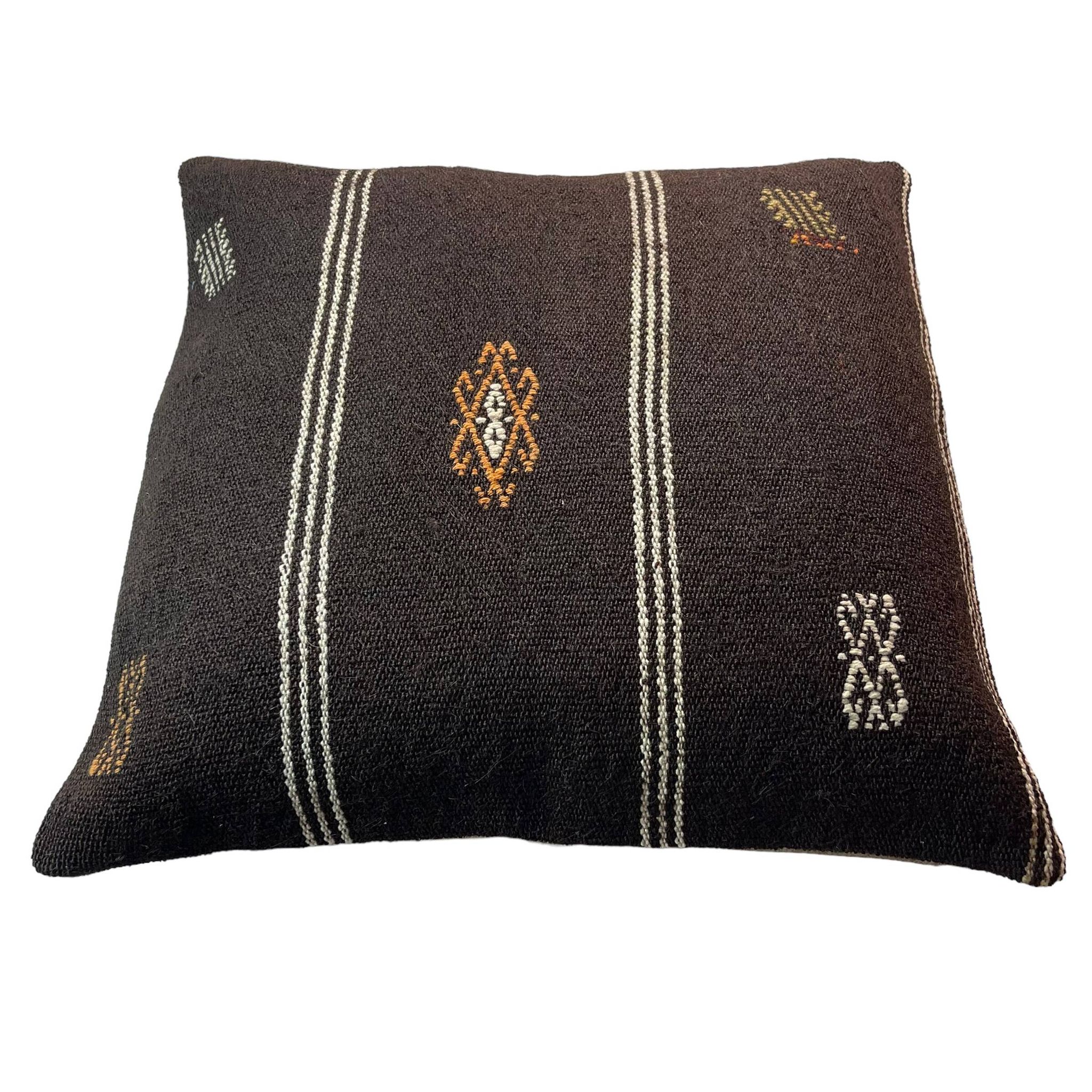 Vintage turkish kilim cushion cover , 55 x 55 cm