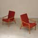 Pair of Jiri Jiroutek red armchairs by Intérier Praha