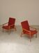 Pair of Jiri Jiroutek red armchairs by Intérier Praha