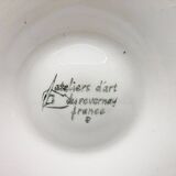 6 oyster/shellfish plates, Atelier d’Art du Revernay.