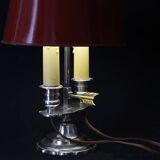 Lampe Bouillotte en bronze argenté XIXème