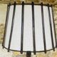 Vintage Floor Lamp Turned Wood, Bamboo Rattan Circa 1950s