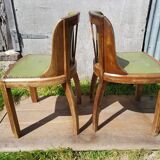 Paire chaises gondole bois