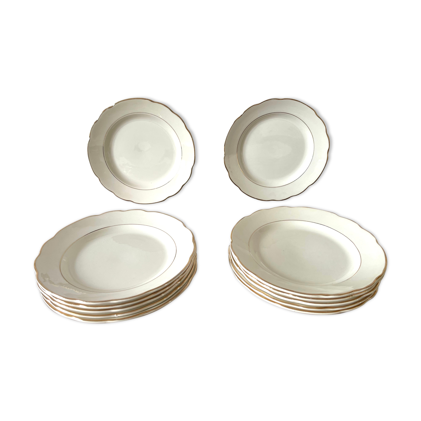12 Gien vintage dessert plates