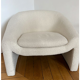 Fauteuil Shona bouclé blanc