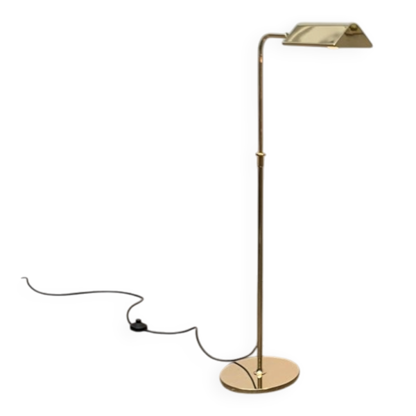 Lampe sur pied vintage Hollywood Regency en laiton allemand par Florian Schulz — Beyit