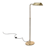 Vintage Hollywood Regency floor lamp in German brass by Florian Schulz.