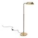 Vintage Hollywood Regency floor lamp in German brass by Florian Schulz.