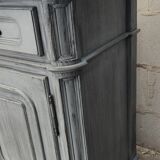 Grey patina furniture with three doors and three drawers