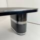 New York Desk in Black Lacquered Metal & Linoleum from Mauser, Germany, 1950