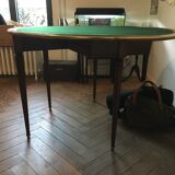 Half moon table in mahogany