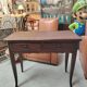Table, console, dressing table in solid oak with curved legs - 1900