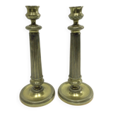 Pair of bronze candlesticks