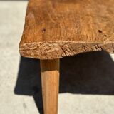 table basse en teck blond quadripode