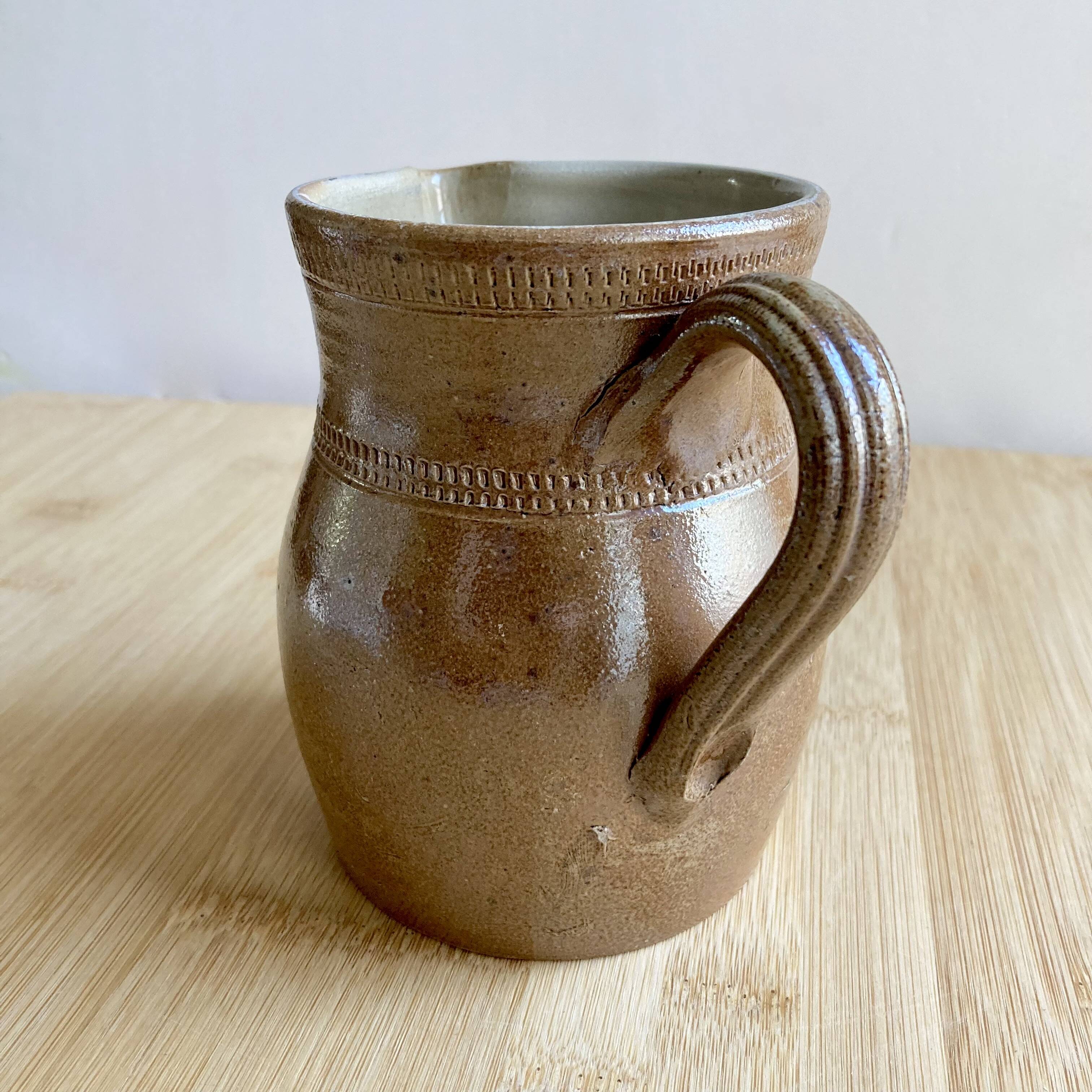 Antique stoneware pitcher / France