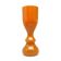 Angel vase, modernism, orange glass, designed by S. Sadowski, Poland, 1970s