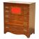 Vintage military commode FINE hardwood, brass and leather.
