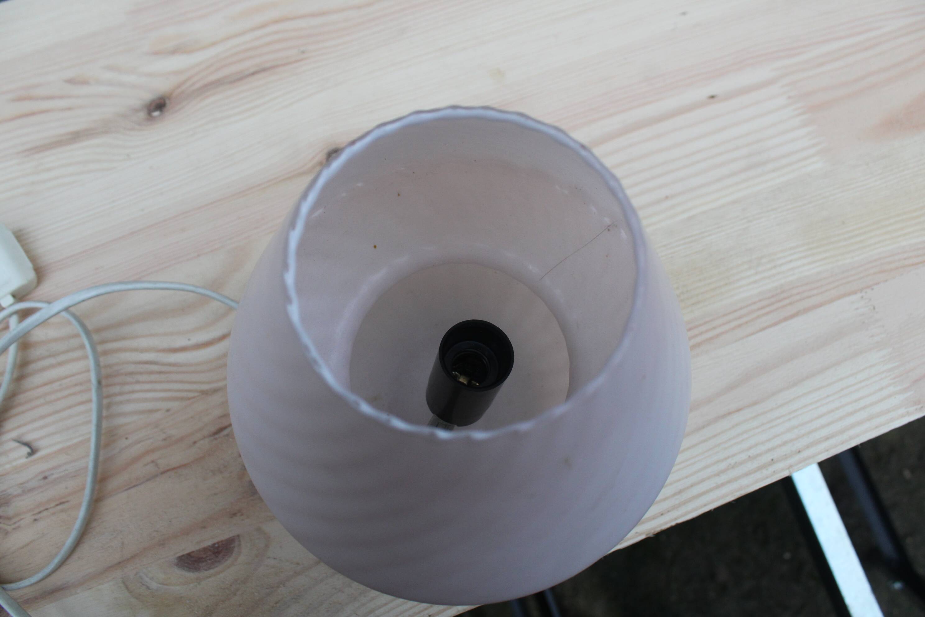 Vintage opal glass lamp – Murano style