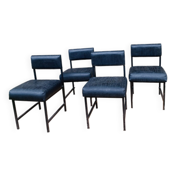 Set of 4 modernist low chairs