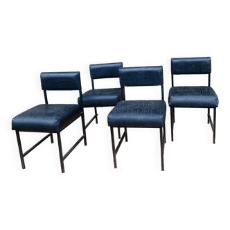 Set of 4 modernist low chairs
