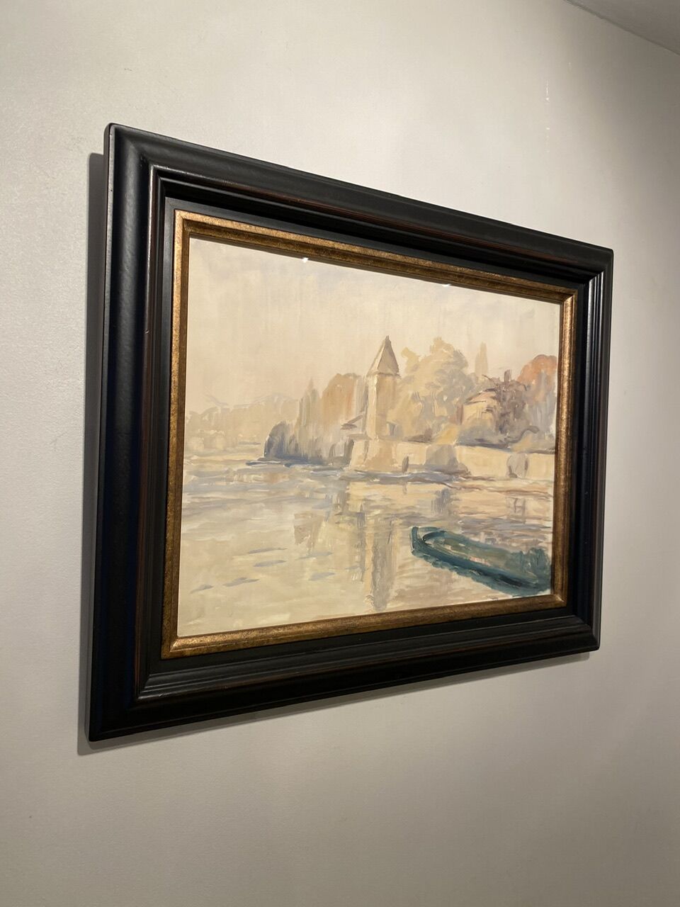 Old painting, edge of the Saône, XX century