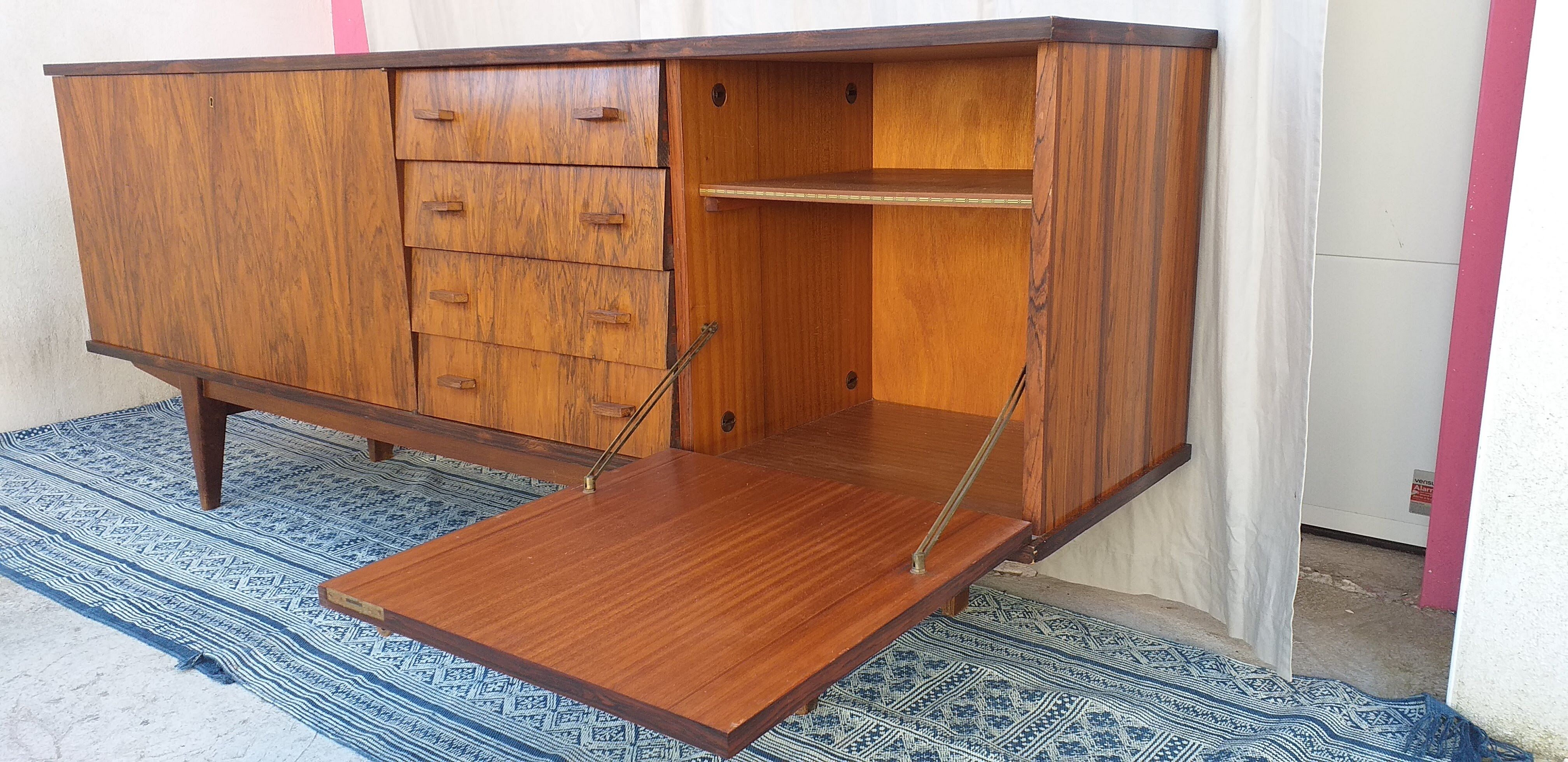 Vintage Scandinavian rosewood sideboard, 1960s