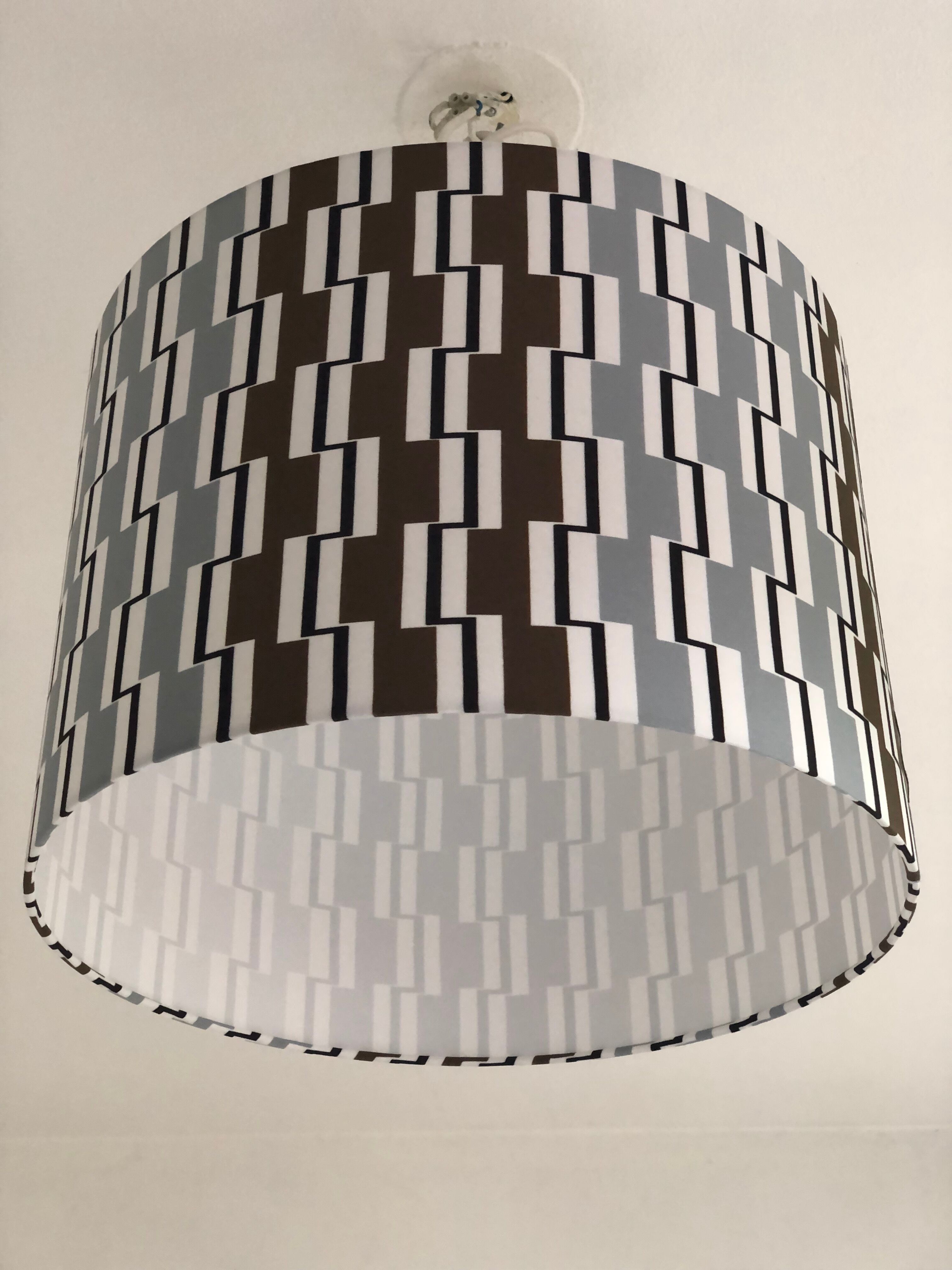 Fortress lampshade - vintage fabric