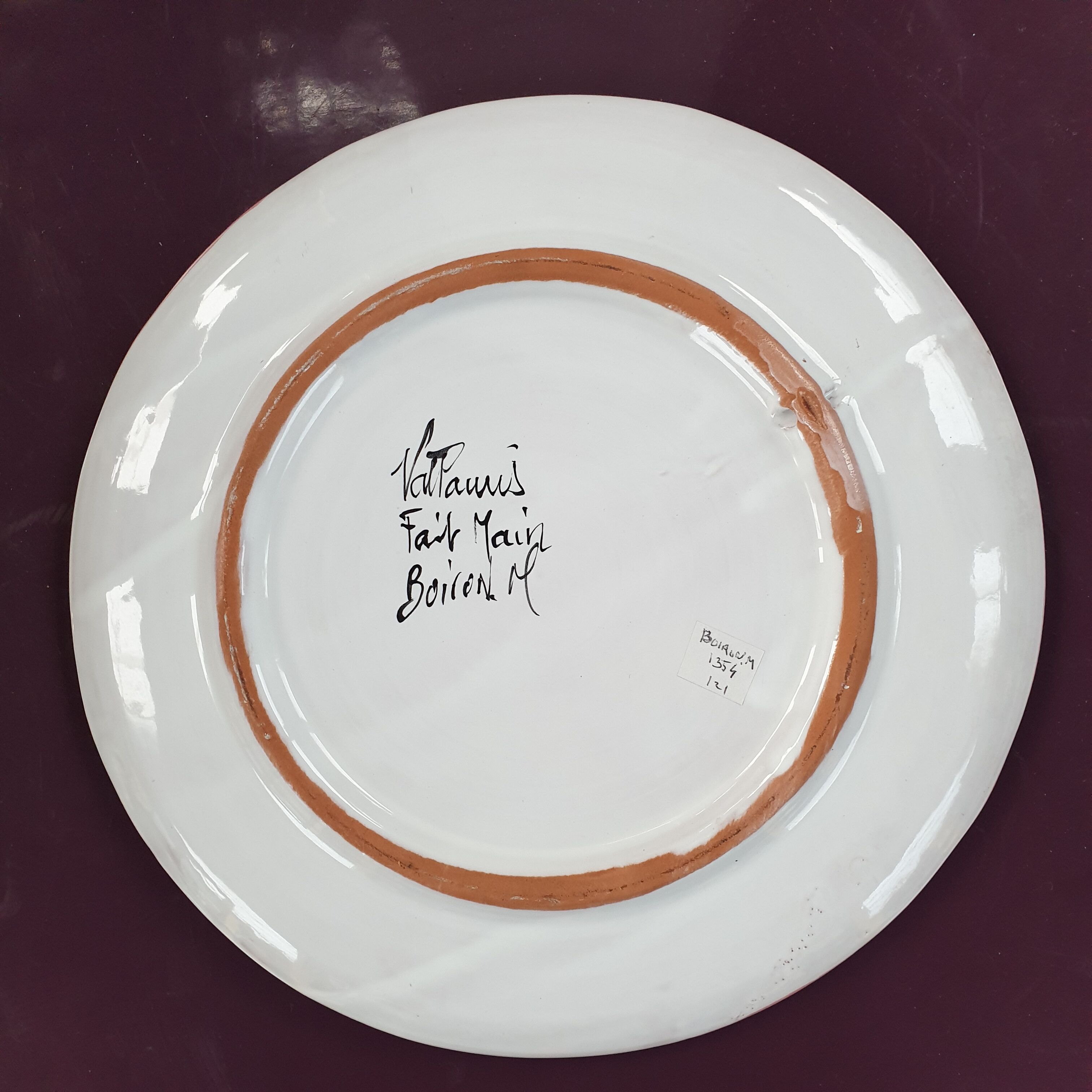 Ceramic plate of Vallauris by Maurice Boiron