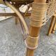 Set of 3 vintage rattan and wicker armchairs