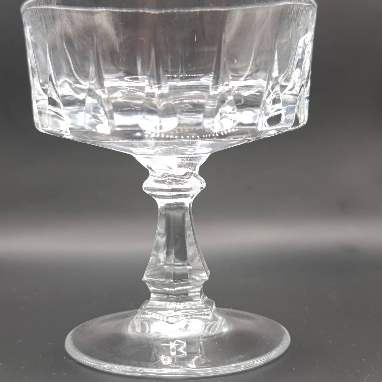 5 small antique crystal cups