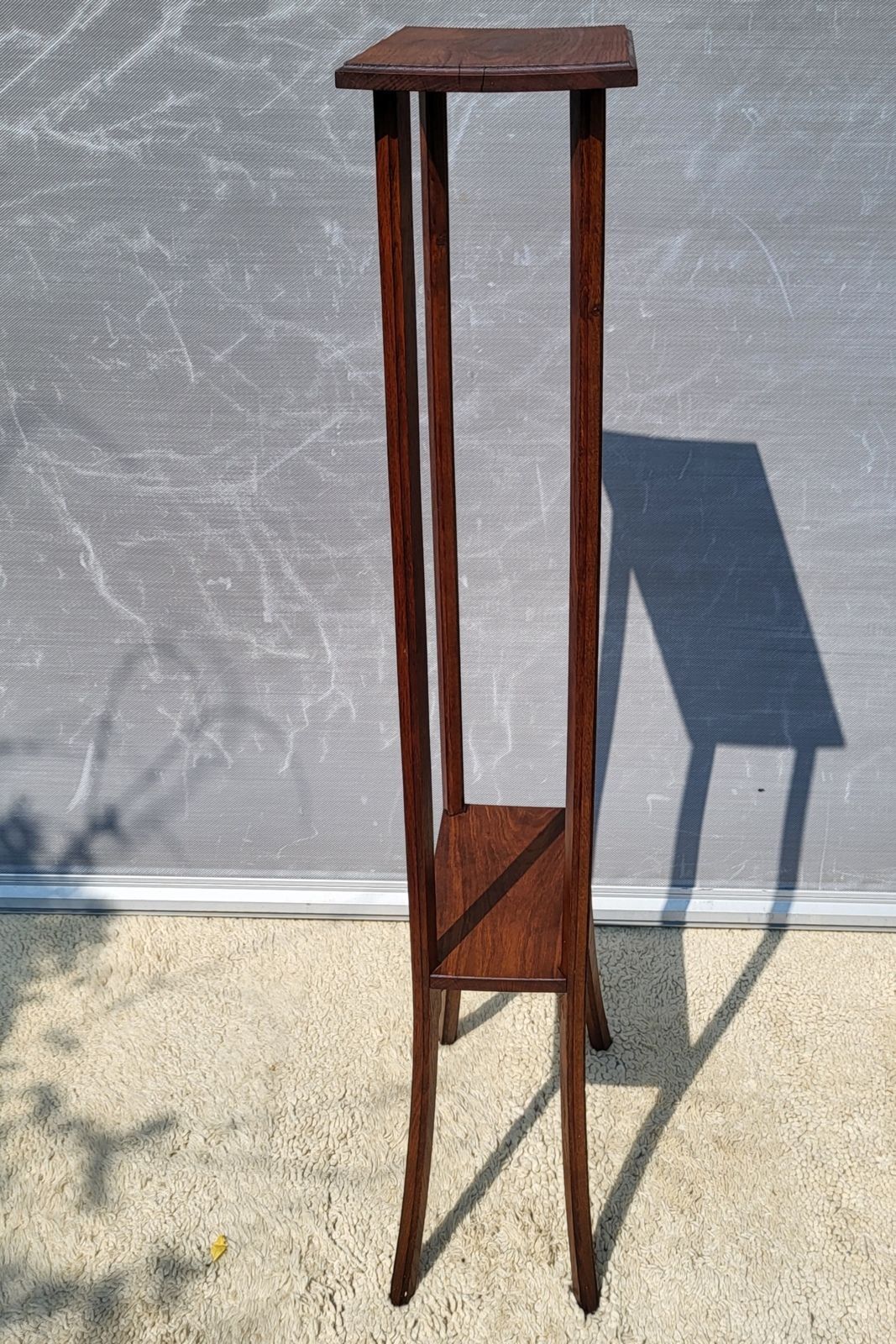 Large Art Deco plant stand H140 solid oak