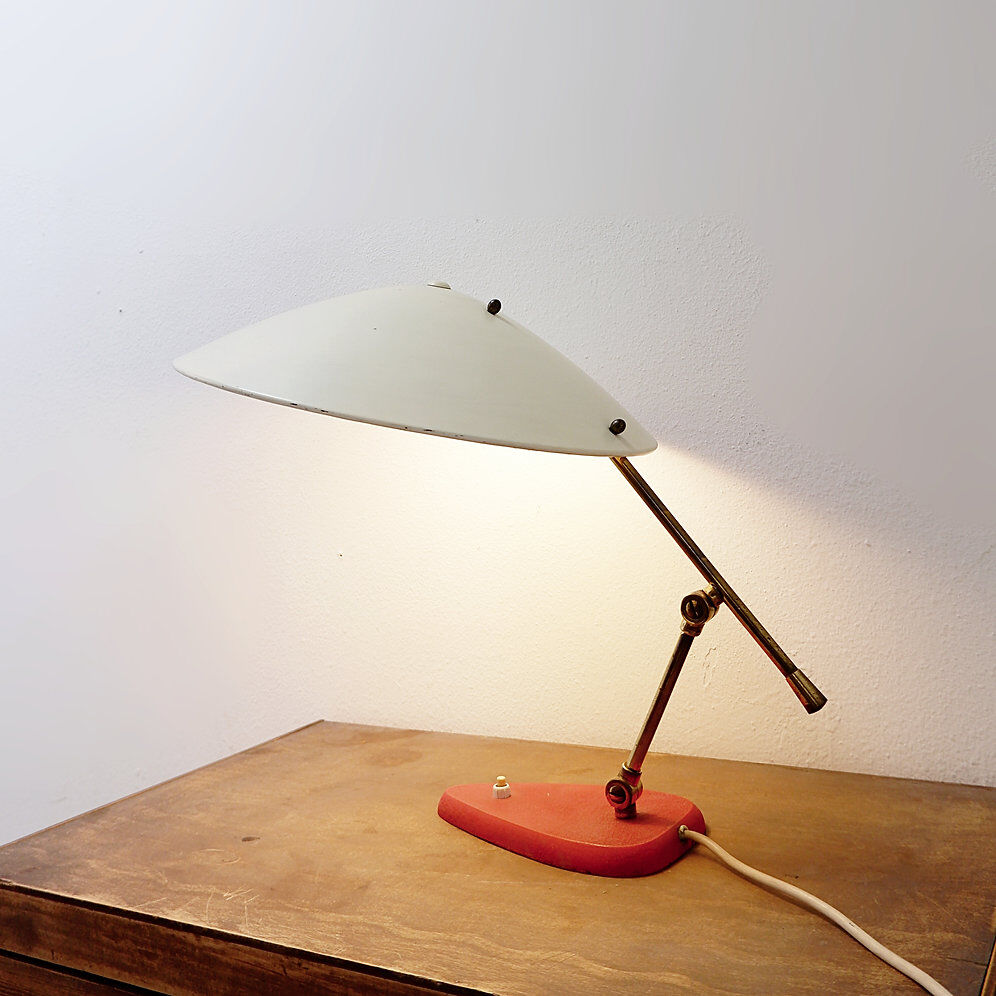 Large Italian metal table lamp in Mid-Century Modern style - 1950s