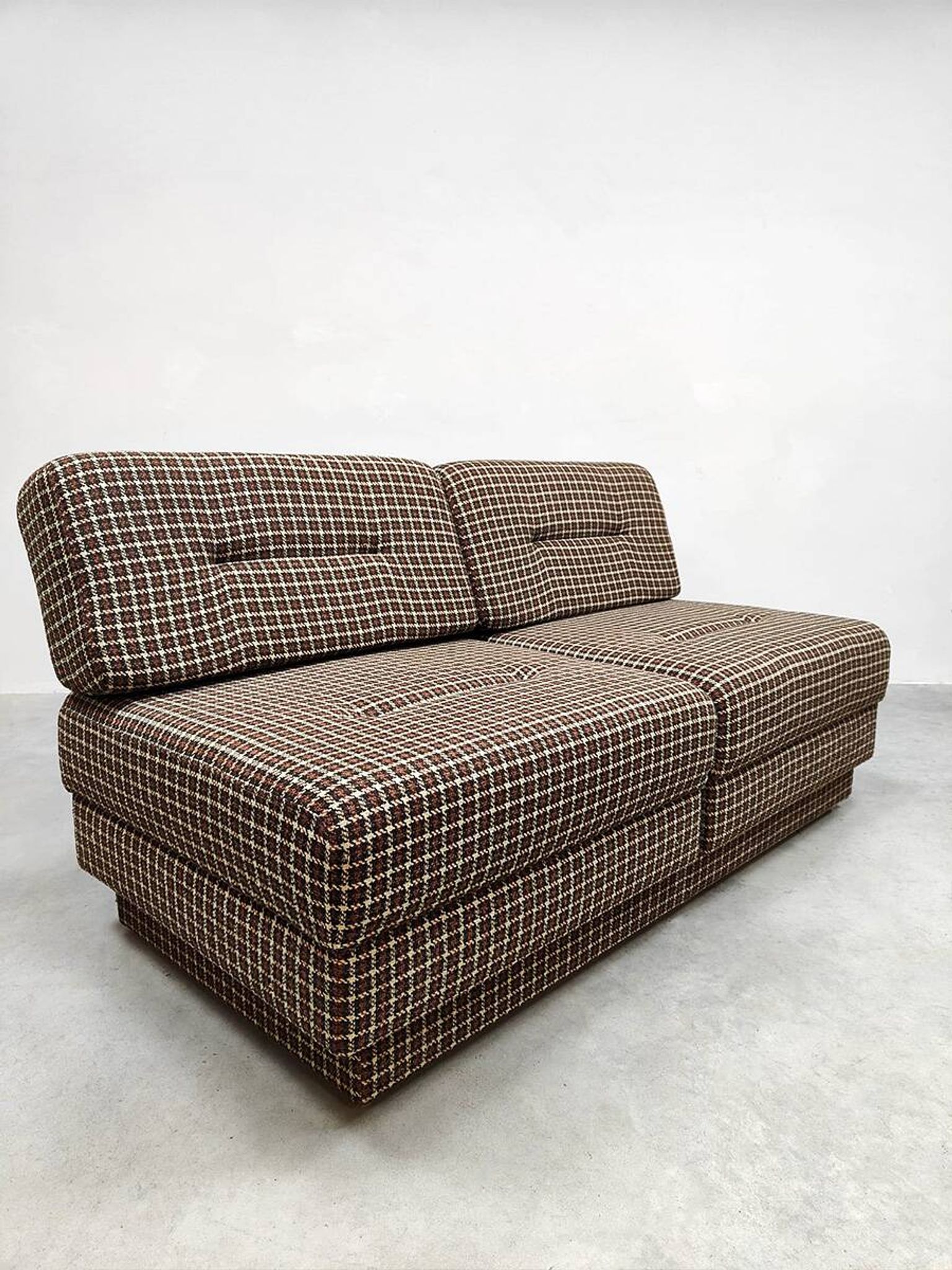 Vintage Swedish convertible sofa lounge chairs in table & daybed