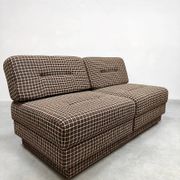 Vintage Swedish convertible sofa lounge chairs in table & daybed