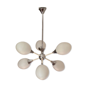 Chandelier "sputnik". 1970. 6 globes. space age