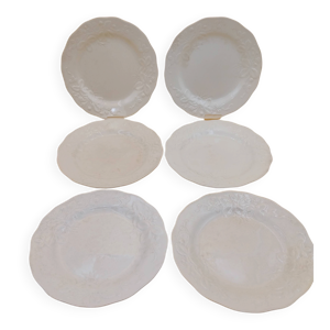 6 assiettes Creil montereau