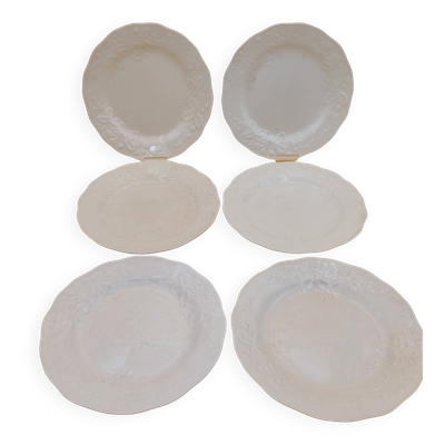 6 assiettes Creil Montereau Fraise