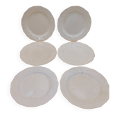 6 assiettes Creil Montereau Fraise