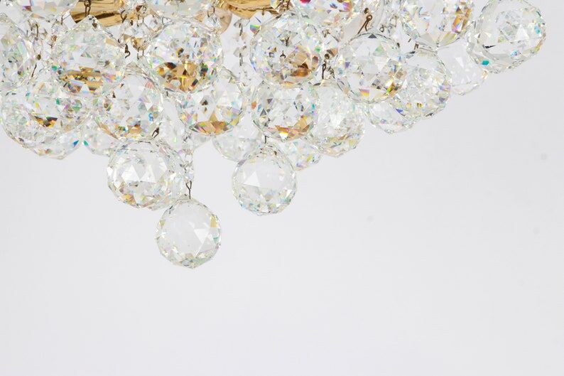 Chandelier with crystal balls 1970s