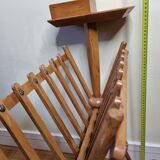 Magazine door and empty wooden pocket, vintage