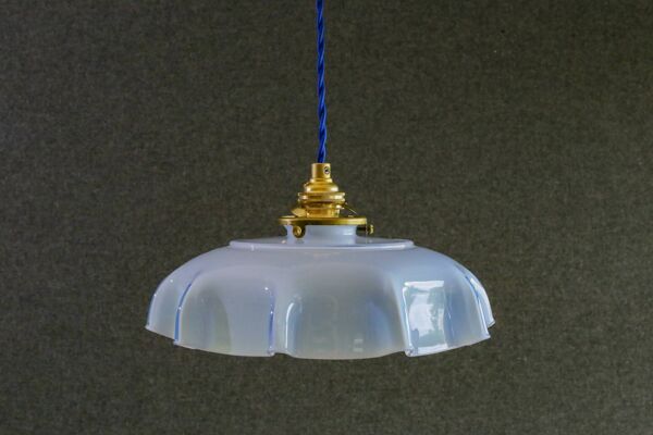 suspension ancienne bleue