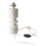 Vintage bowling lamp, turned wood, 1960s