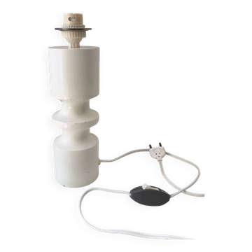 Lampe quille vintage bois tourné 1960